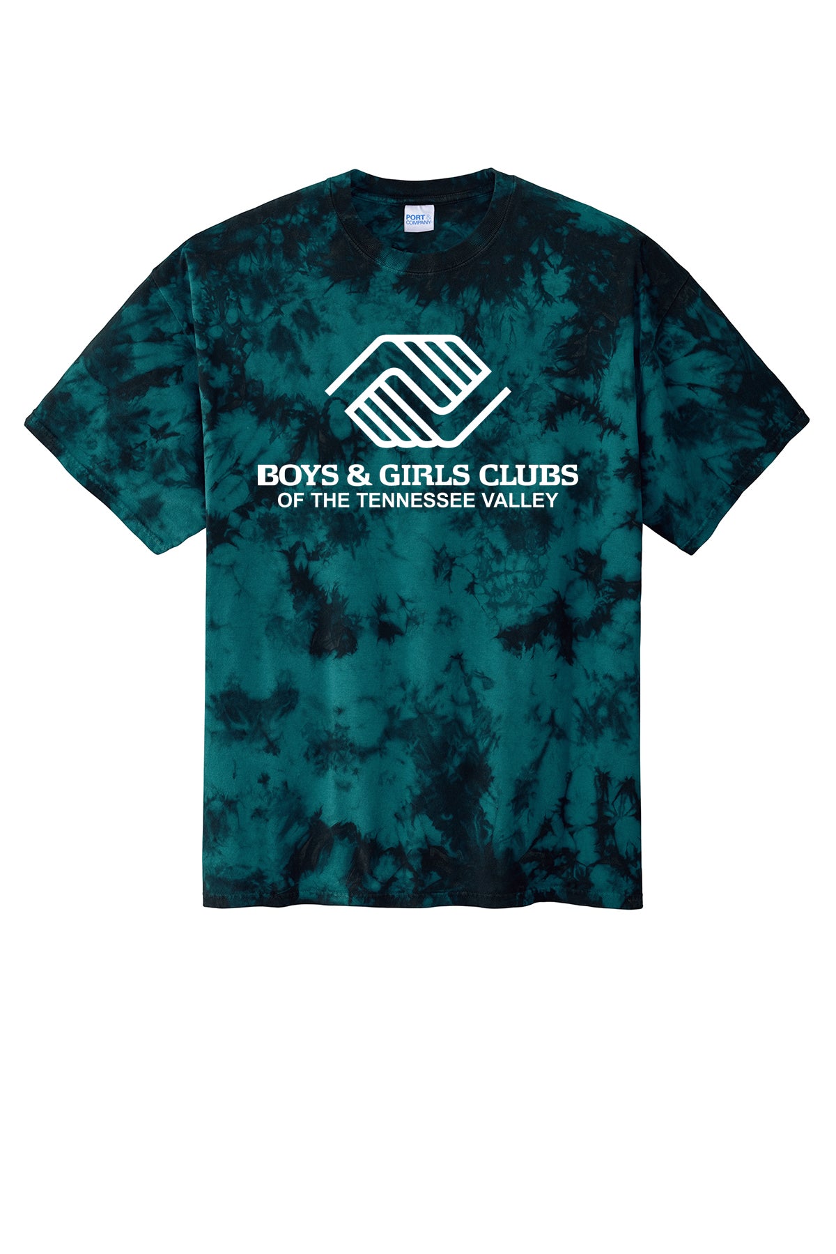 Adult Black Teal Tie Dye Shirt